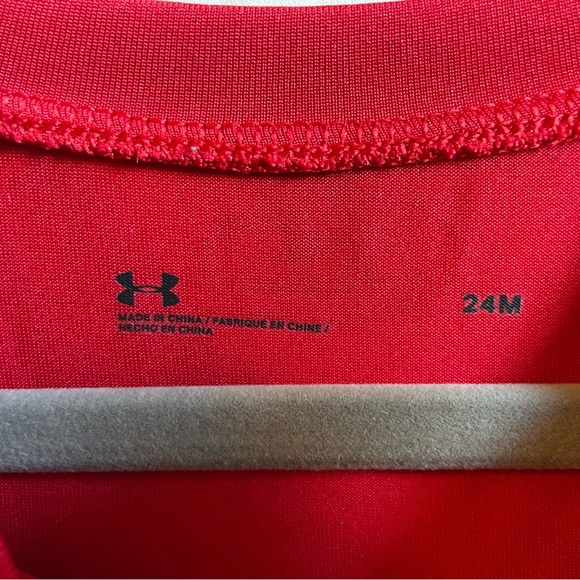 Under Armour Kids Red and Gray Long Sleeve Tee - Picture 2 of 2